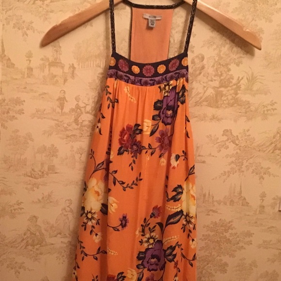 Ecote (Urban Outfitters) Orange Floral Dress - Picture 7 of 8